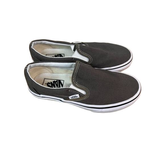 Vans Sneakers Slip On Unisex Men 5.5 Womens 7 Solid Gray Canvas Shoes - Picture 11 of 13